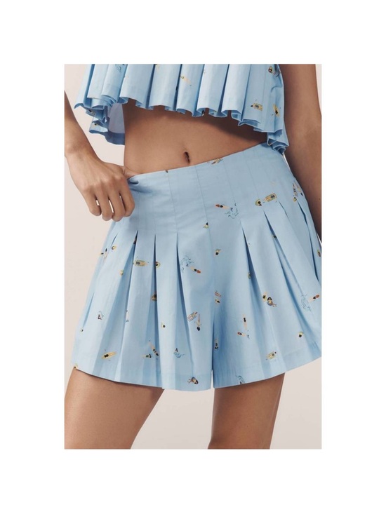 EN SAISON Pants - Tuckernuck EN SAISON zoey pleated skirty shorts in blue